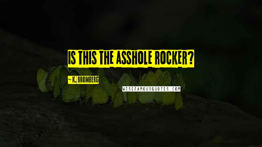 K. Bromberg Quotes: Is this the asshole rocker?