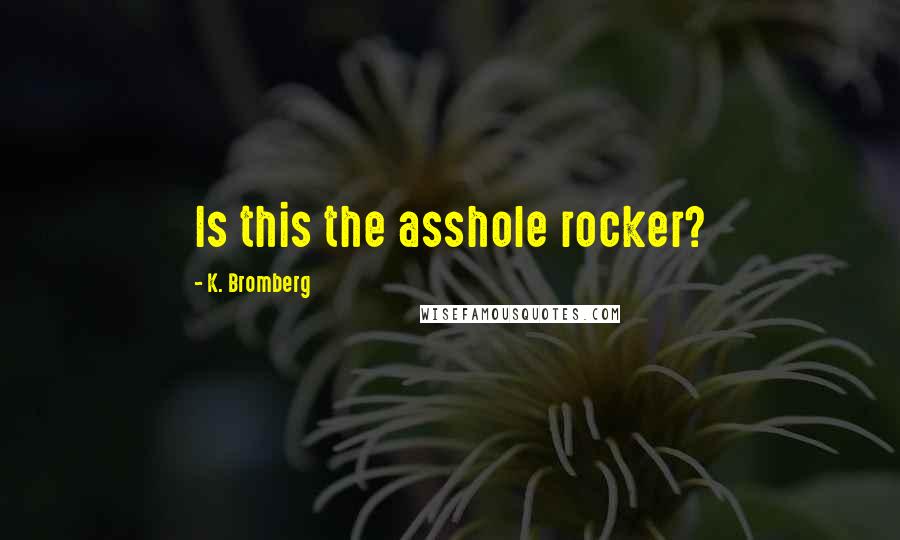 K. Bromberg Quotes: Is this the asshole rocker?