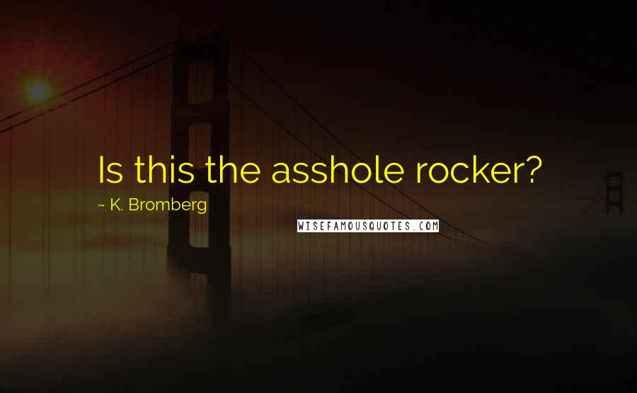 K. Bromberg Quotes: Is this the asshole rocker?