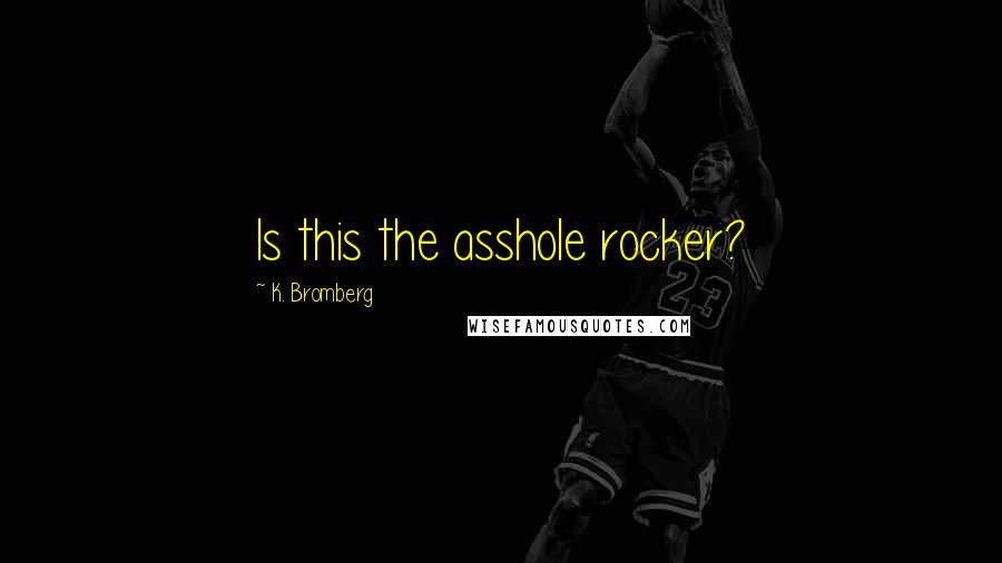 K. Bromberg Quotes: Is this the asshole rocker?
