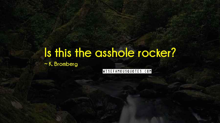 K. Bromberg Quotes: Is this the asshole rocker?