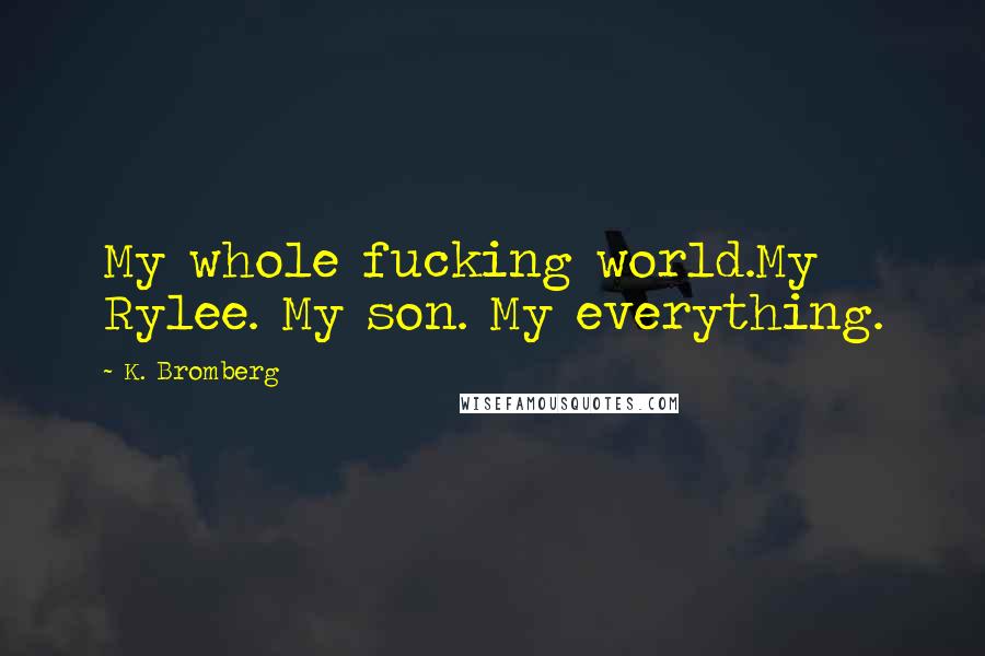 K. Bromberg Quotes: My whole fucking world.My Rylee. My son. My everything.