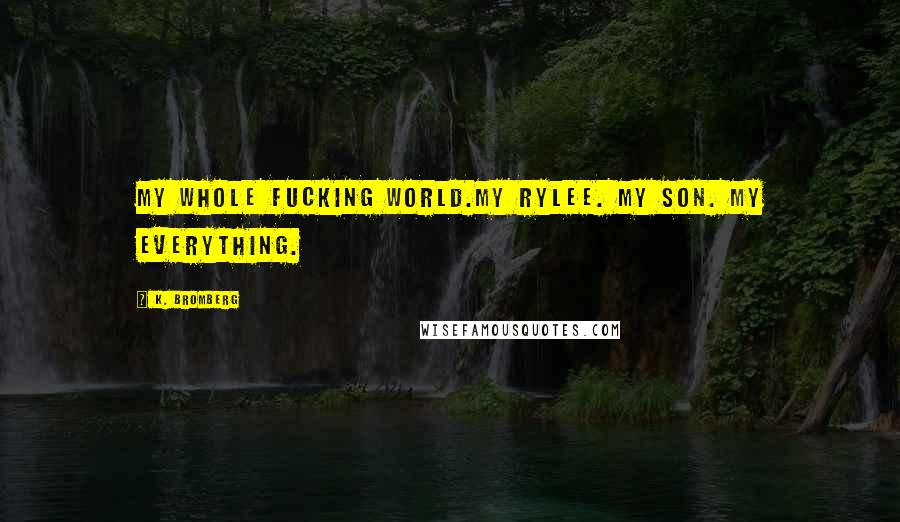 K. Bromberg Quotes: My whole fucking world.My Rylee. My son. My everything.