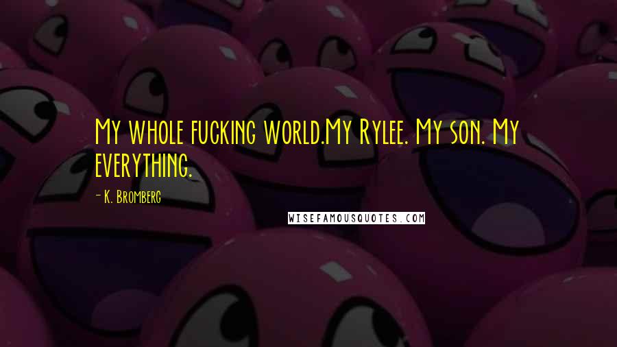 K. Bromberg Quotes: My whole fucking world.My Rylee. My son. My everything.