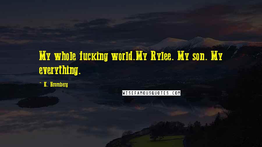 K. Bromberg Quotes: My whole fucking world.My Rylee. My son. My everything.