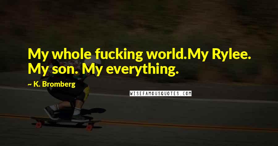 K. Bromberg Quotes: My whole fucking world.My Rylee. My son. My everything.