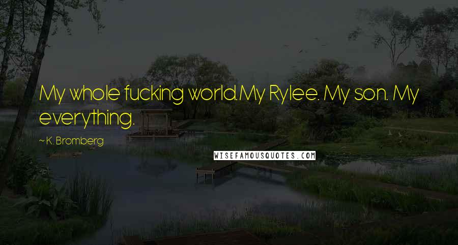 K. Bromberg Quotes: My whole fucking world.My Rylee. My son. My everything.