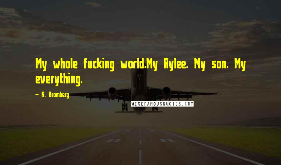 K. Bromberg Quotes: My whole fucking world.My Rylee. My son. My everything.