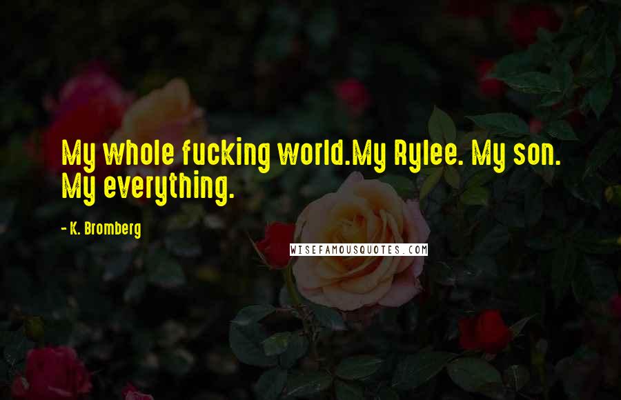 K. Bromberg Quotes: My whole fucking world.My Rylee. My son. My everything.