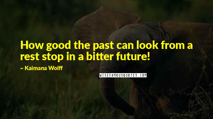 Kaimana Wolff Quotes: How good the past can look from a rest stop in a bitter future!