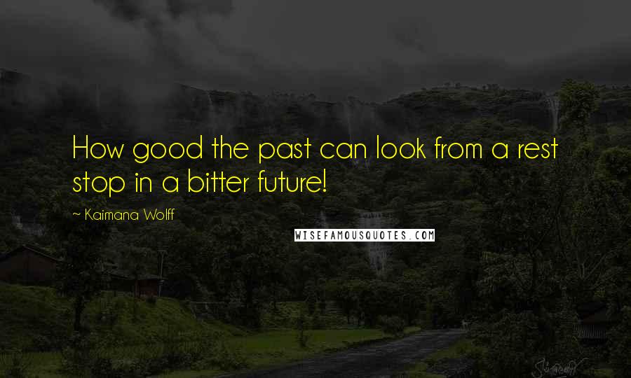 Kaimana Wolff Quotes: How good the past can look from a rest stop in a bitter future!