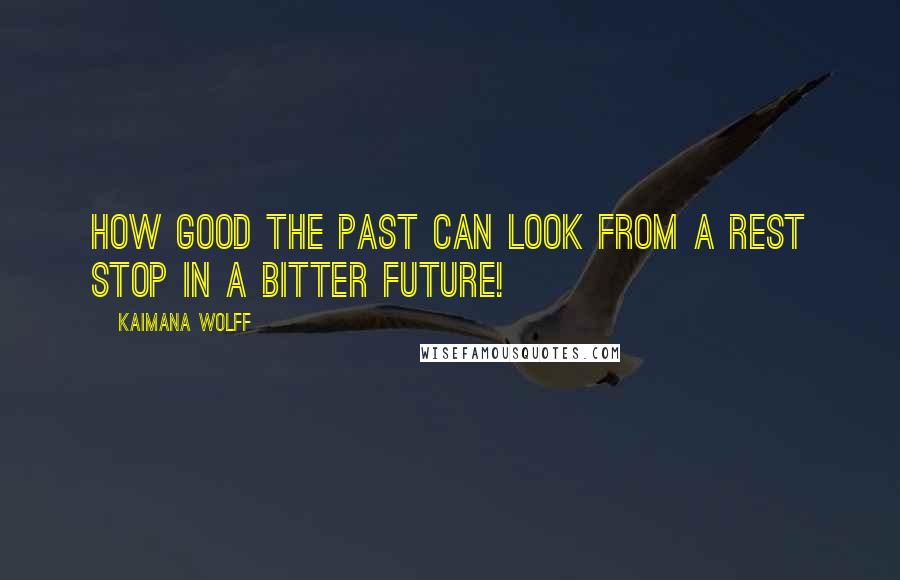 Kaimana Wolff Quotes: How good the past can look from a rest stop in a bitter future!