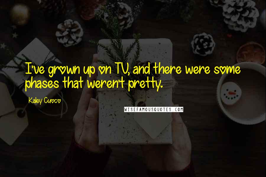 Kaley Cuoco Quotes: I've grown up on TV, and there were some phases that weren't pretty.