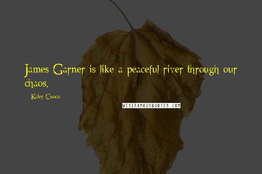 Kaley Cuoco Quotes: James Garner is like a peaceful river through our chaos.