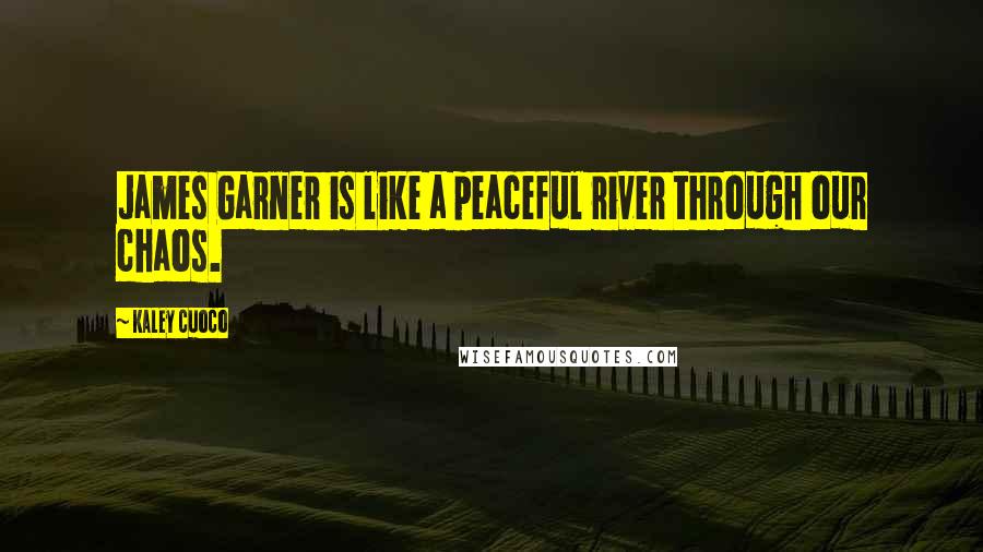 Kaley Cuoco Quotes: James Garner is like a peaceful river through our chaos.