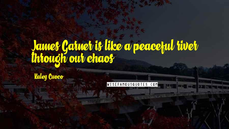 Kaley Cuoco Quotes: James Garner is like a peaceful river through our chaos.