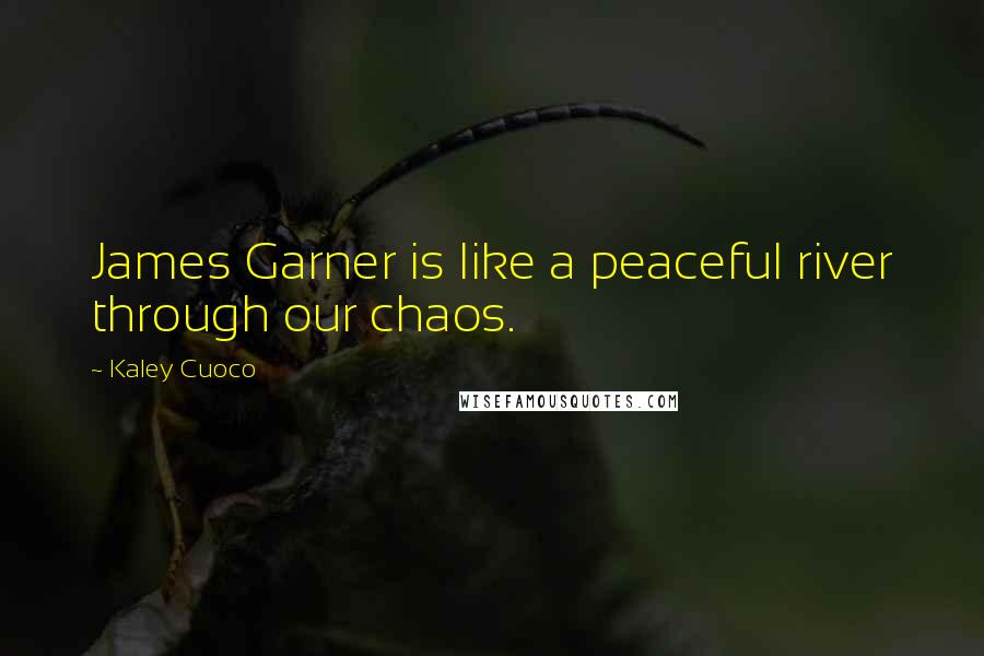 Kaley Cuoco Quotes: James Garner is like a peaceful river through our chaos.