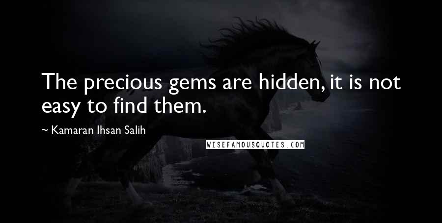 Kamaran Ihsan Salih Quotes: The precious gems are hidden, it is not easy to find them.