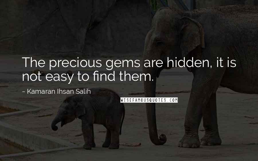 Kamaran Ihsan Salih Quotes: The precious gems are hidden, it is not easy to find them.