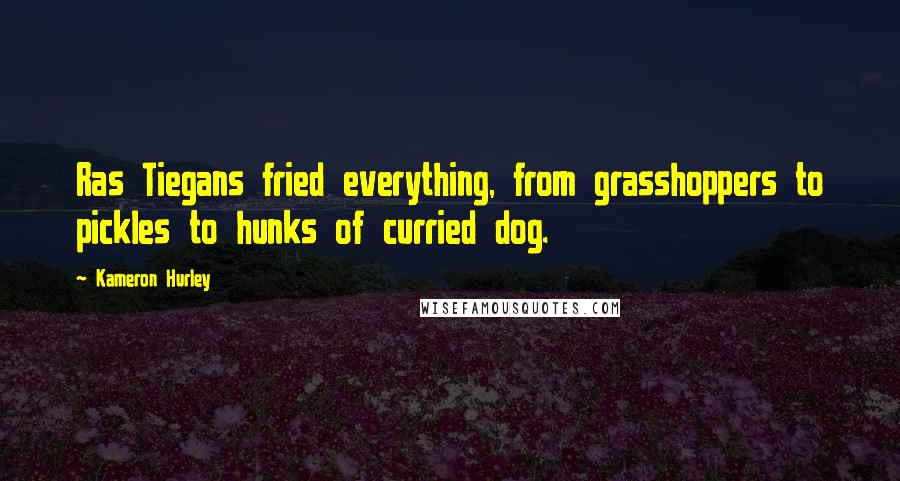 Kameron Hurley Quotes: Ras Tiegans fried everything, from grasshoppers to pickles to hunks of curried dog.