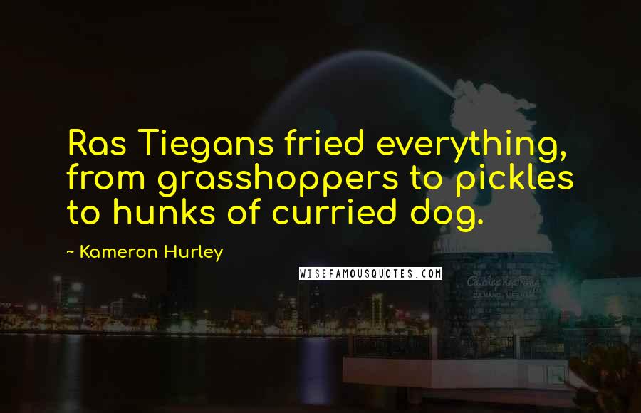 Kameron Hurley Quotes: Ras Tiegans fried everything, from grasshoppers to pickles to hunks of curried dog.