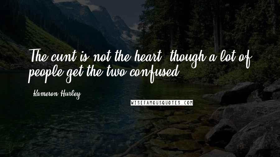 Kameron Hurley Quotes: The cunt is not the heart, though a lot of people get the two confused.