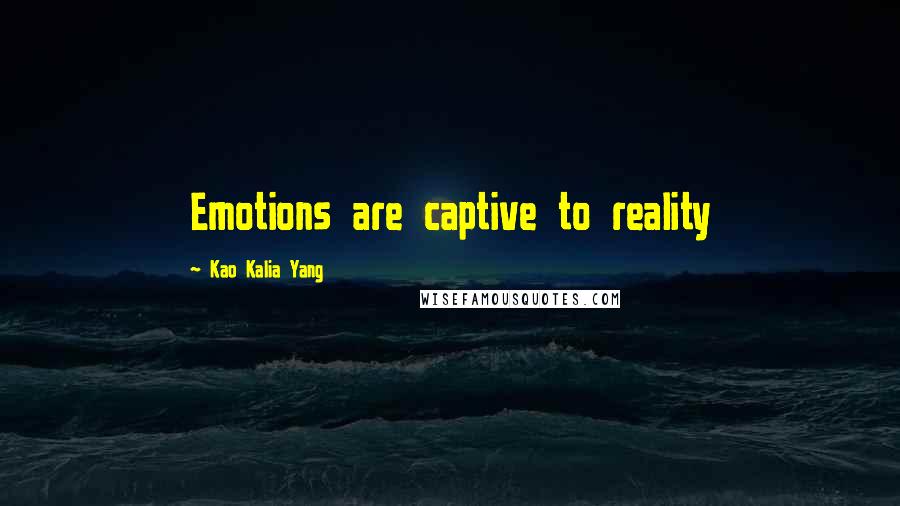 Kao Kalia Yang Quotes: Emotions are captive to reality