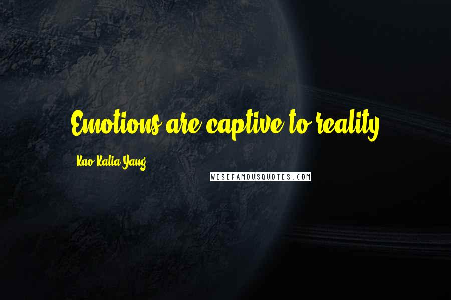 Kao Kalia Yang Quotes: Emotions are captive to reality