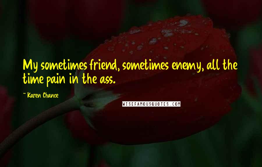 Karen Chance Quotes: My sometimes friend, sometimes enemy, all the time pain in the ass.