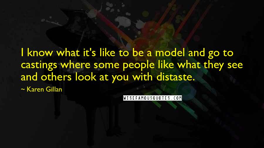 Karen Gillan Quotes: I know what it's like to be a model and go to castings where some people like what they see and others look at you with distaste.