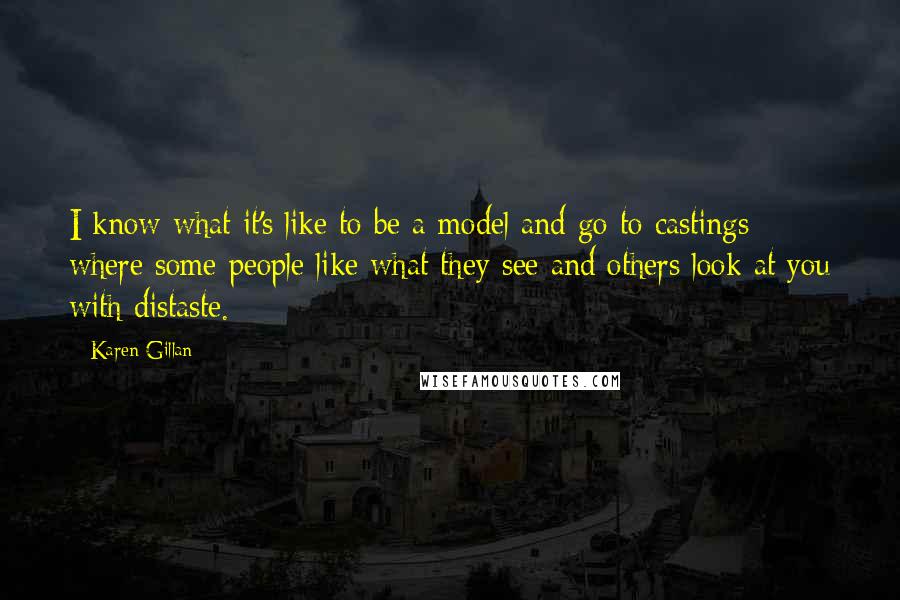 Karen Gillan Quotes: I know what it's like to be a model and go to castings where some people like what they see and others look at you with distaste.