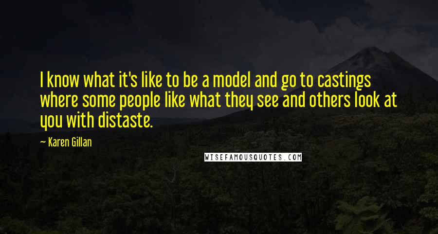 Karen Gillan Quotes: I know what it's like to be a model and go to castings where some people like what they see and others look at you with distaste.