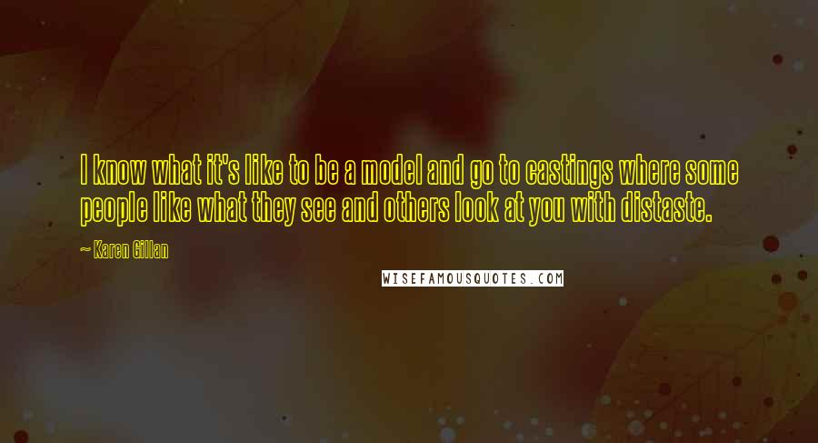 Karen Gillan Quotes: I know what it's like to be a model and go to castings where some people like what they see and others look at you with distaste.