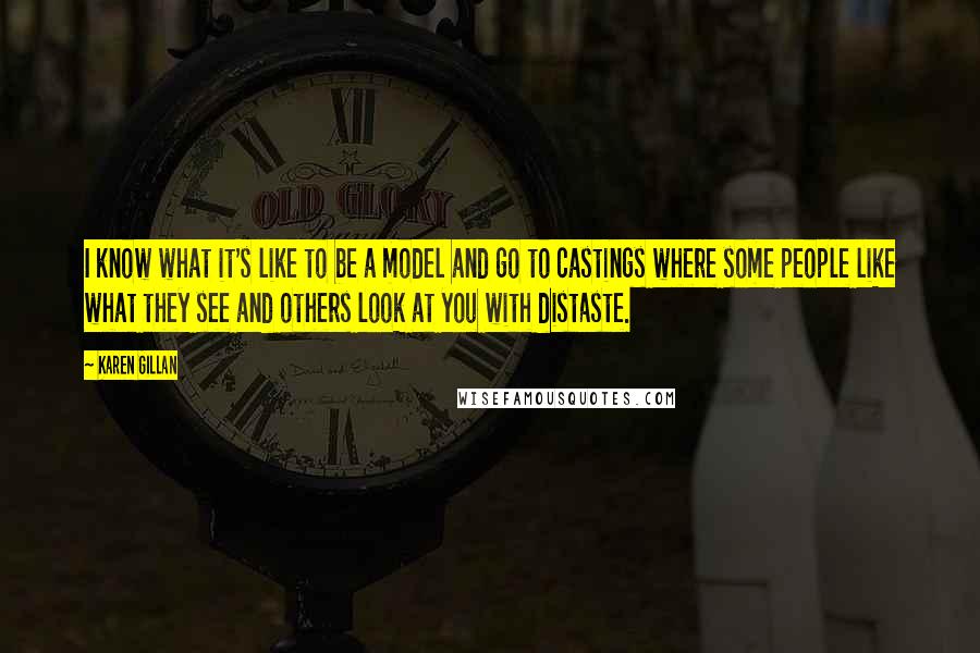 Karen Gillan Quotes: I know what it's like to be a model and go to castings where some people like what they see and others look at you with distaste.