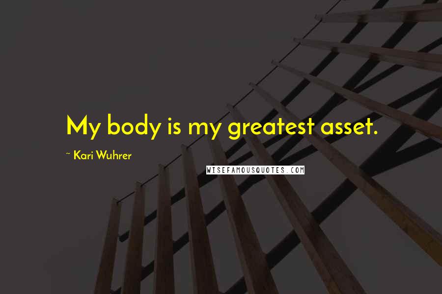 Kari Wuhrer Quotes: My body is my greatest asset.
