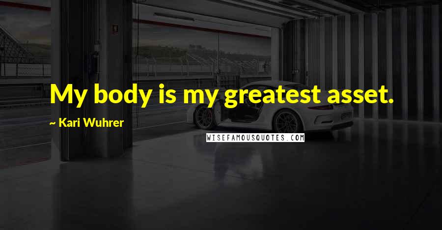 Kari Wuhrer Quotes: My body is my greatest asset.