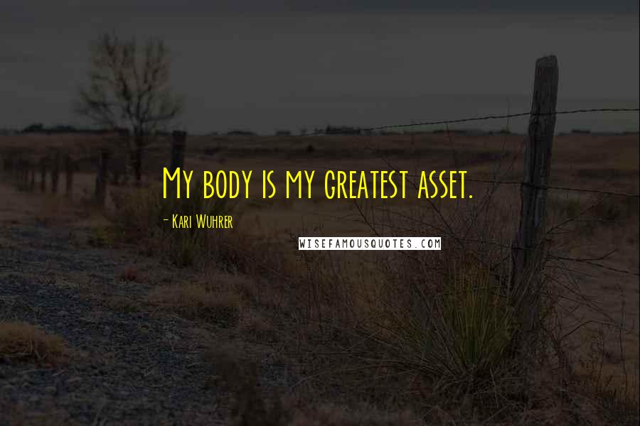 Kari Wuhrer Quotes: My body is my greatest asset.