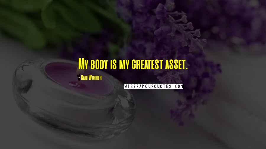 Kari Wuhrer Quotes: My body is my greatest asset.