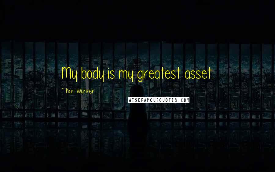 Kari Wuhrer Quotes: My body is my greatest asset.