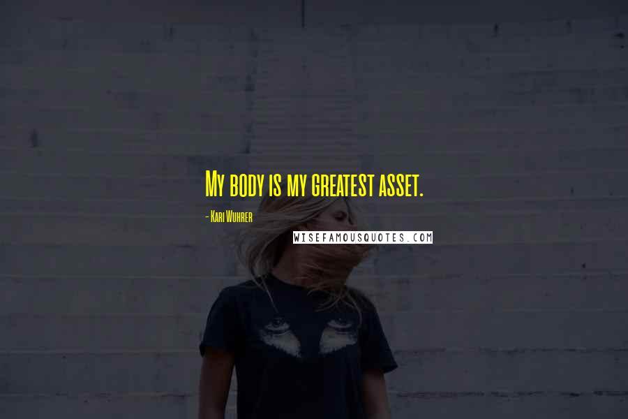 Kari Wuhrer Quotes: My body is my greatest asset.