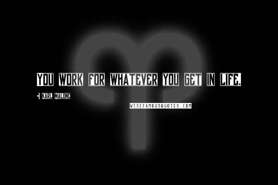 Karl Malone Quotes: You work for whatever you get in life.