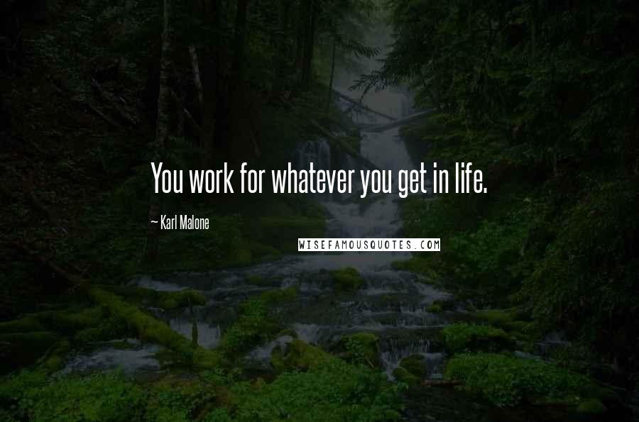 Karl Malone Quotes: You work for whatever you get in life.