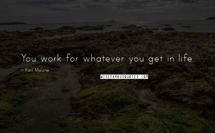 Karl Malone Quotes: You work for whatever you get in life.