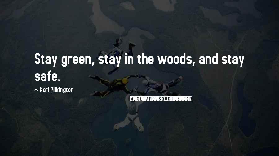 Karl Pilkington Quotes: Stay green, stay in the woods, and stay safe.