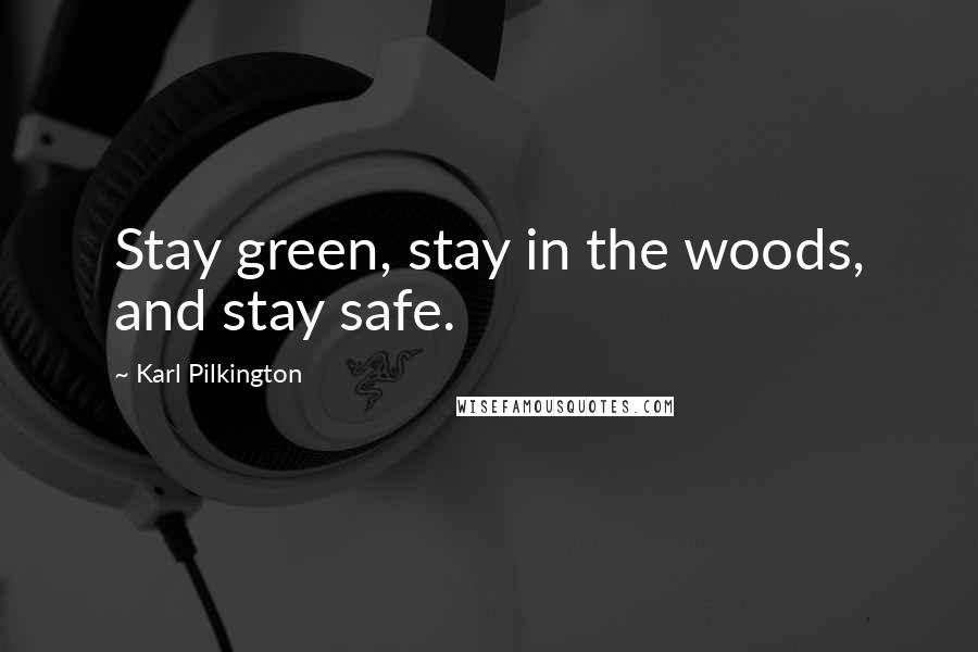 Karl Pilkington Quotes: Stay green, stay in the woods, and stay safe.