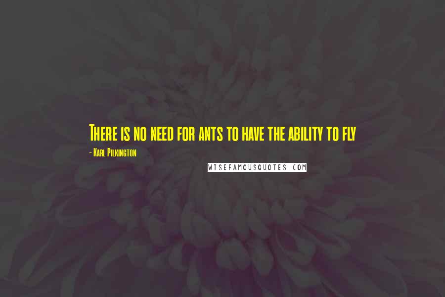 Karl Pilkington Quotes: There is no need for ants to have the ability to fly