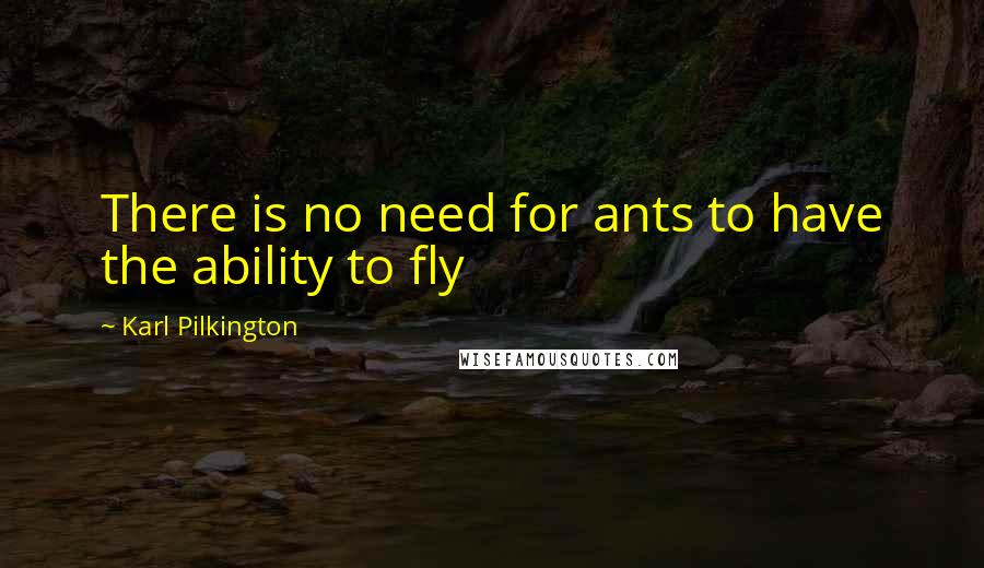 Karl Pilkington Quotes: There is no need for ants to have the ability to fly