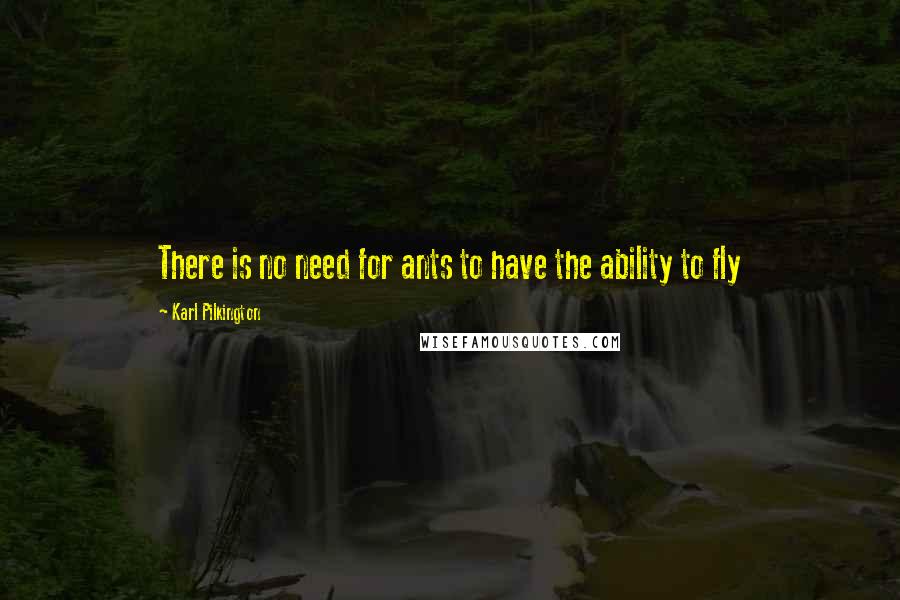 Karl Pilkington Quotes: There is no need for ants to have the ability to fly