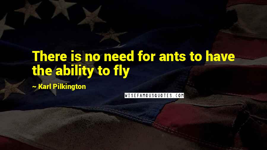 Karl Pilkington Quotes: There is no need for ants to have the ability to fly
