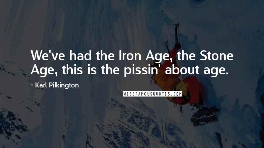 Karl Pilkington Quotes: We've had the Iron Age, the Stone Age, this is the pissin' about age.